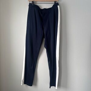 Tory Burch Sport Navy and White Stripe Pants